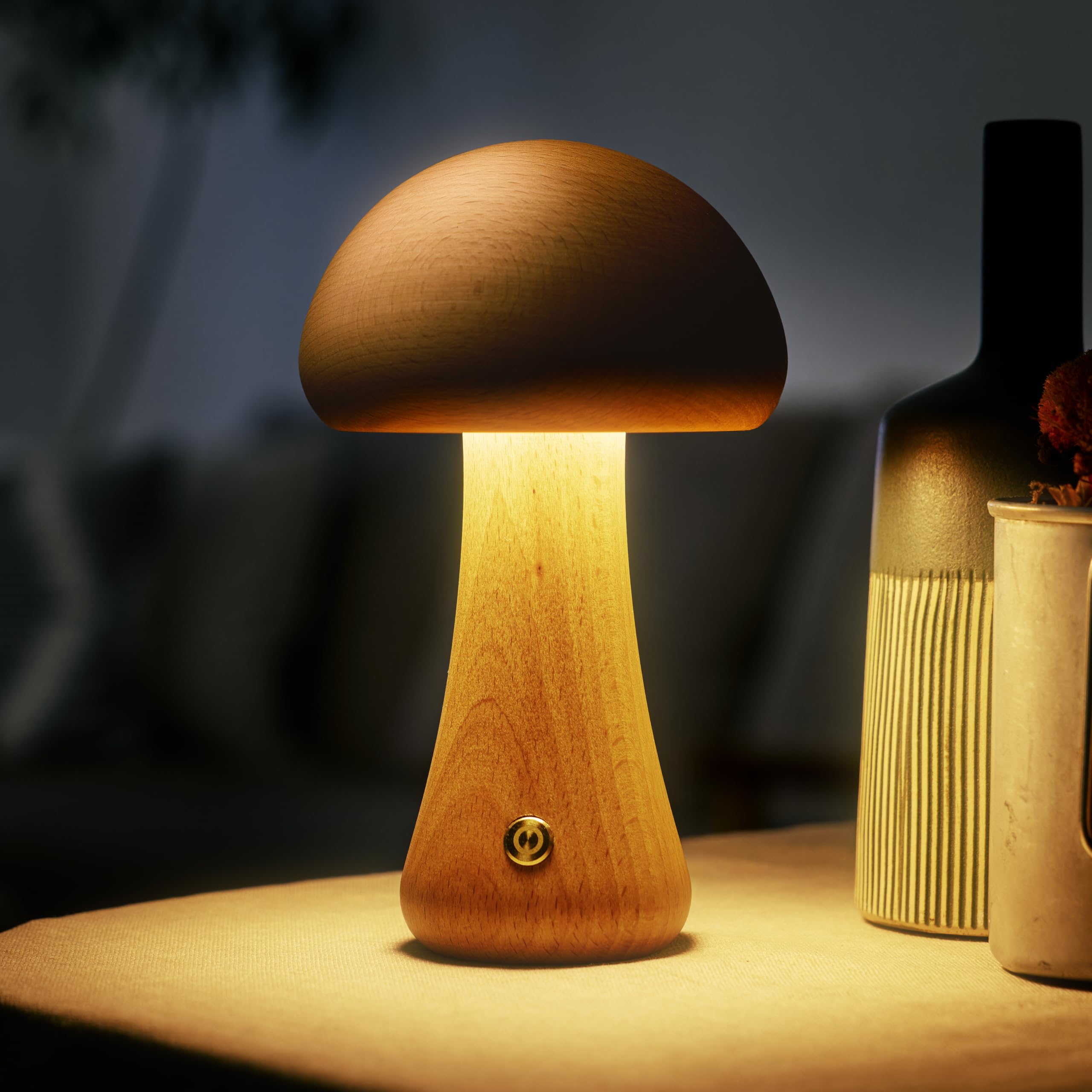 北欧デザイン マッシュルームライト クローム LED 調光可能 コードレス 北欧デザイン マッシュルームライト クローム LED 調光可能 コードレス